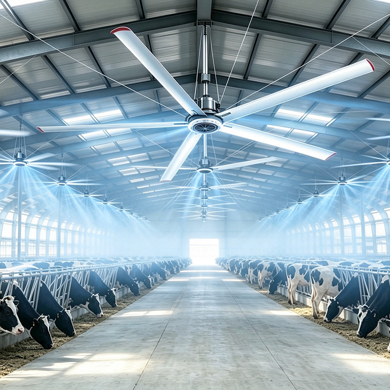 Workshop Industrial Ceiling Fan Energy-Saving Cooling for Tall Factory Spaces, Wenmai Power 7.3M Permanent Magnet Direct Drive Industrial Large Fan