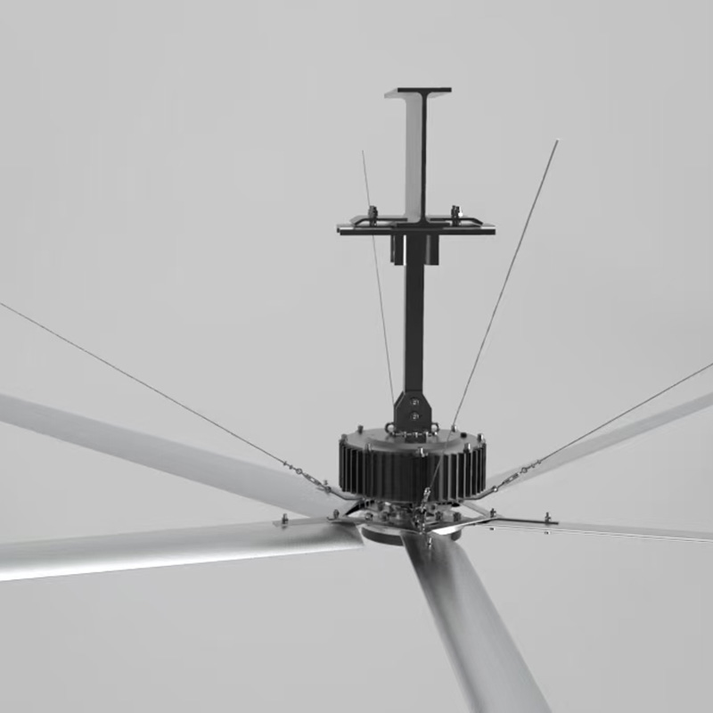Workshop Industrial Ceiling Fan Energy-Saving Cooling for Tall Factory Spaces, Wenmai Power 7.3M Permanent Magnet Direct Drive Industrial Large Fan